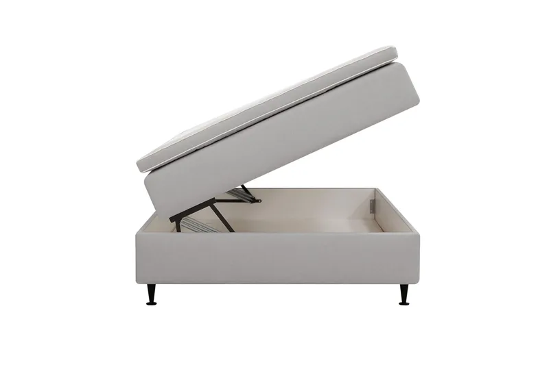 Hilton Plus Kontinentalseng med oppbevaring 140x200 cm - Grå - Møbler - Senger - Senger med oppbevaring