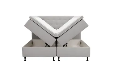 Hilton Plus Komplett sengepakke med oppbevaring 180x200 cm - Grå - Møbler - Senger - Senger med oppbevaring