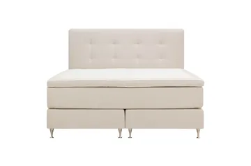 Hilton Premium Kontinentalseng 160x200 cm - Beige Stoff - Møbler - Senger - Kontinentalsenger