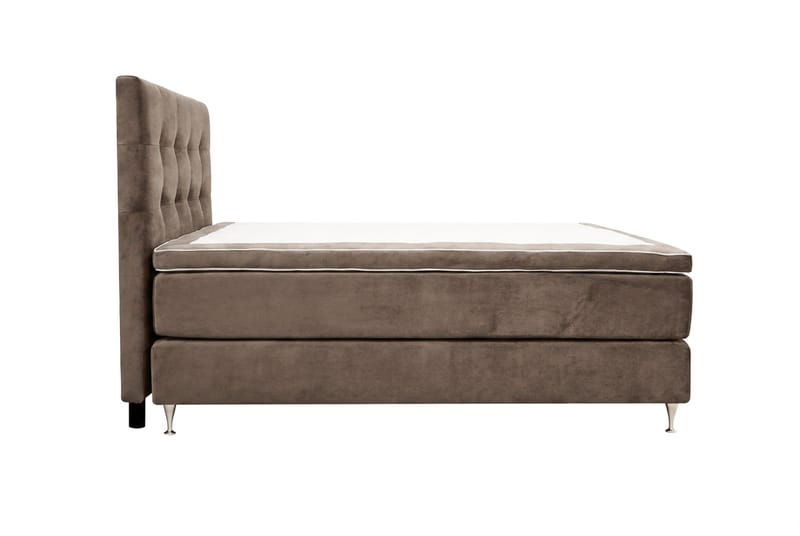 Hilton Premium komplett sengepakke 180x200 cm kontinentalseng med sengegavl - Brunt stoff - Møbler - Senger - Kontinentalsenger