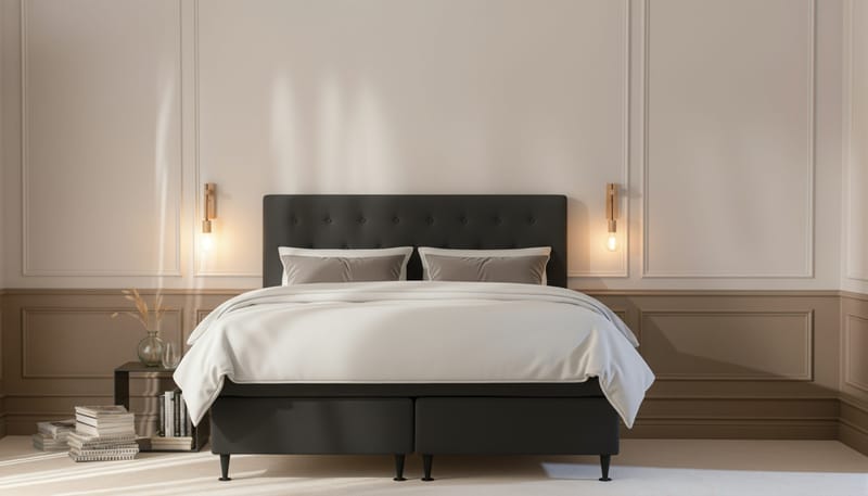 Hilton Plus Komplett Sengepakke 180x200 cm - Antrasitt - Møbler - Senger - Kontinentalsenger