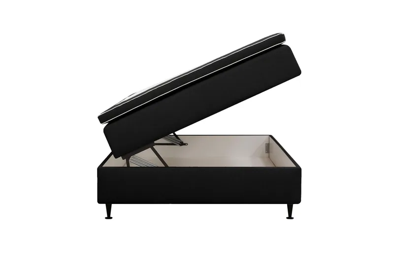 Hilton Plus Kontinentalseng med oppbevaring 120x200 cm - Antrasitt - Møbler - Senger - Enkeltsenger