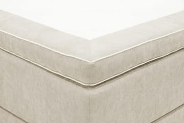 Hilton Premium komplett sengepakke 180x200 cm kontinentalseng med sengegavl - Beige stoff - Møbler - Senger - Kontinentalsenger