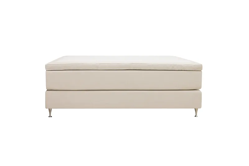 Hilton Premium Kontinentalseng 160x200 cm - Beige Stoff - Møbler - Senger - Kontinentalsenger