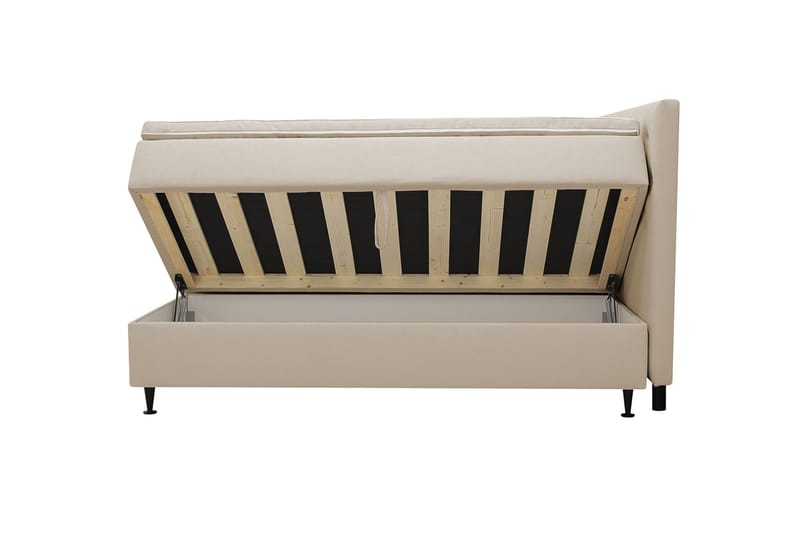 Hilton Plus Komplett sengepakke med oppbevaring 160x200 cm - Beige - Møbler - Senger - Enkeltsenger