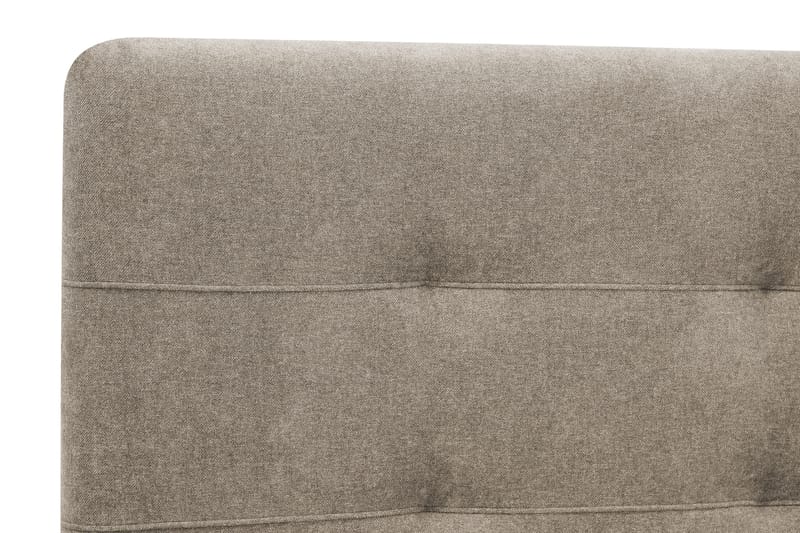 Hilton Premium komplett sengepakke 160x200 cm kontinentalseng med sengegavl - Lysebrunt stoff - Møbler - Senger - Kontinentalsenger