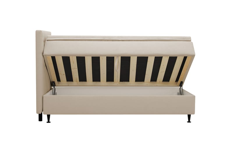 Hilton Plus Komplett sengepakke med oppbevaring 90x200 cm - Beige - Møbler - Senger - Enkeltsenger