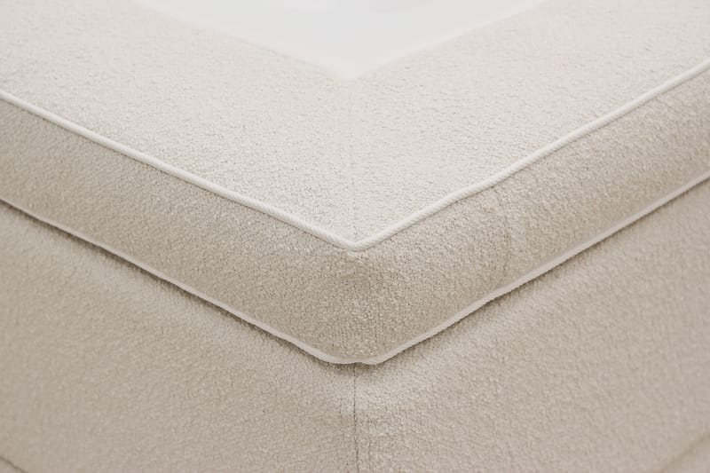 Hilton Premium Komplett Sengpakke 160x200 cm Kontinentalseng med Sengegavl - Beige Bouclé - Møbler - Senger - Kontinentalsenger