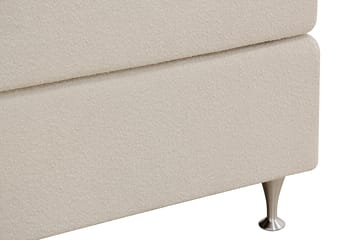 Hilton Premium Komplett Sengpakke 160x200 cm Kontinentalseng med Sengegavl - Beige Bouclé - Møbler - Senger - Kontinentalsenger