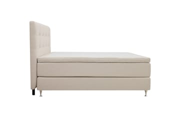 Hilton Premium Komplett Sengpakke 180x200 cm Kontinentalseng med Sengegavl - Beige Bouclé - Møbler - Senger - Kontinentalsenger