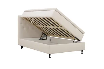 Hilton Plus Komplett sengepakke med oppbevaring 140x200 cm - Lys beige - Møbler - Senger - Kontinentalsenger