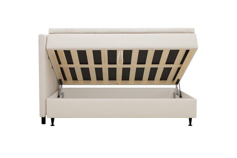 Hilton Plus Komplett sengepakke med oppbevaring 140x200 cm - Lys beige - Møbler - Senger - Kontinentalsenger