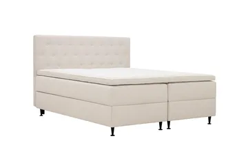 Hilton Plus Komplett sengepakke med oppbevaring 180x200 cm - Lys beige - Møbler - Senger - Kontinentalsenger