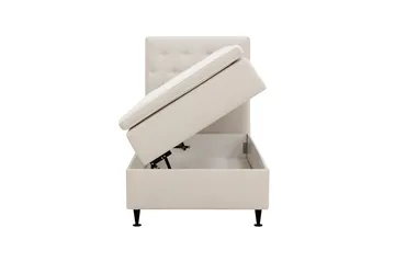 Hilton Plus Komplett sengepakke med oppbevaring 90x200 cm - Lys beige - Møbler - Senger - Kontinentalsenger