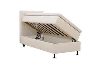 Hilton Plus Komplett sengepakke med oppbevaring 90x200 cm - Lys beige - Møbler - Senger - Kontinentalsenger