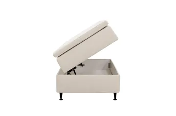 Hilton Plus Kontinentalseng med oppbevaring 90x200 cm - Lys beige - Møbler - Senger - Kontinentalsenger