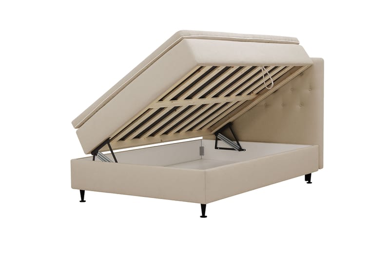 Hilton Plus Kontinentalseng med oppbevaring 120x200 cm - Beige - Møbler - Senger - Enkeltsenger