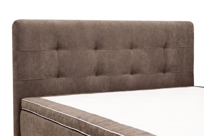 Hilton Premium komplett sengepakke 180x200 cm kontinentalseng med sengegavl - Brunt stoff - Møbler - Senger - Kontinentalsenger