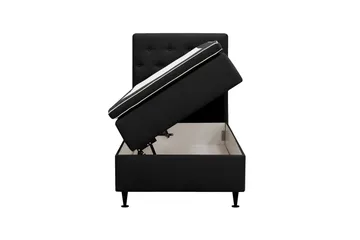 Hilton Plus Komplett sengepakke med oppbevaring 90x200 cm - Antrasitt - Møbler - Senger - Enkeltsenger