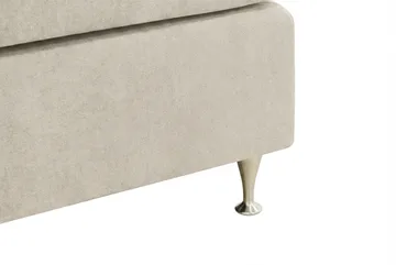 Hilton Premium komplett sengepakke 160x200 cm kontinentalseng med sengegavl - Beige stoff - Møbler - Senger - Kontinentalsenger