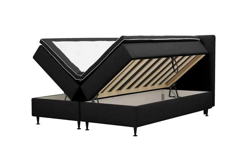 Hilton Plus Komplett sengepakke med oppbevaring 180x200 cm - Antrasitt - Møbler - Senger - Enkeltsenger