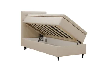 Hilton Plus Komplett sengepakke med oppbevaring 90x200 cm - Beige - Møbler - Senger - Enkeltsenger