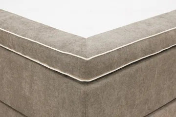 Hilton Premium Komplett Sengpakke 180x200 cm Kontinentalseng med Sengegavl - Lys Brun Stoff - Møbler - Senger - Kontinentalsenger