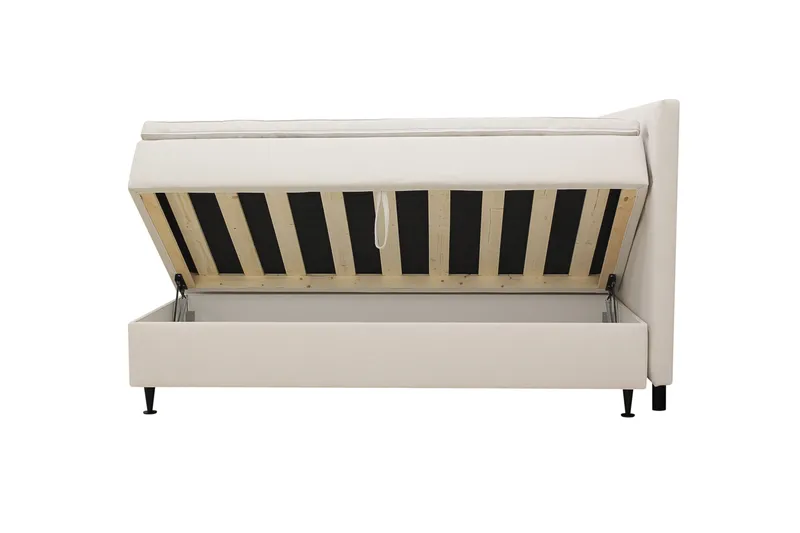 Hilton Plus Komplett sengepakke med oppbevaring 180x200 cm - Lys beige - Møbler - Senger - Senger med oppbevaring