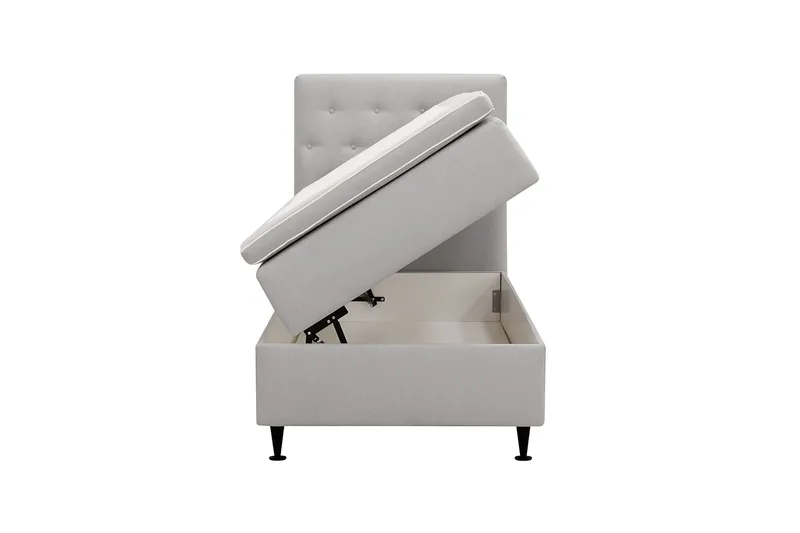 Hilton Plus Komplett sengepakke med oppbevaring 90x200 cm - Grå - Møbler - Senger - Senger med oppbevaring