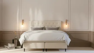 Hilton Plus Komplett Sengepakke 160x200 cm - Lys beige - Møbler - Senger - Kontinentalsenger