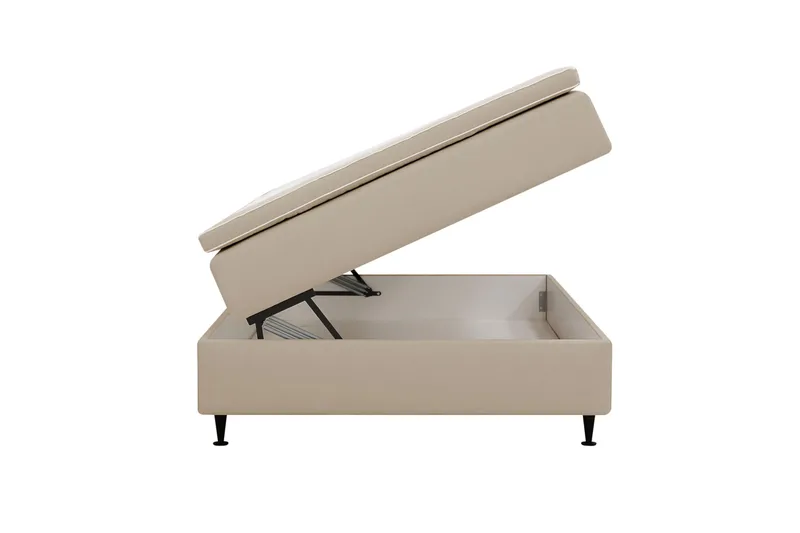 Hilton Plus Kontinentalseng med oppbevaring 140x200 cm - Beige - Møbler - Senger - Enkeltsenger