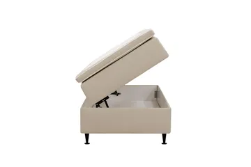 Hilton Plus Kontinentalseng med oppbevaring 90x200 cm - Beige - Møbler - Senger - Enkeltsenger