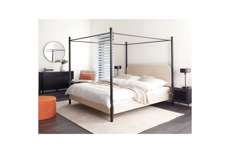 Himmelseng Dannemois - Beige, svart, 180x200 cm - Møbler - Senger - Himmelseng