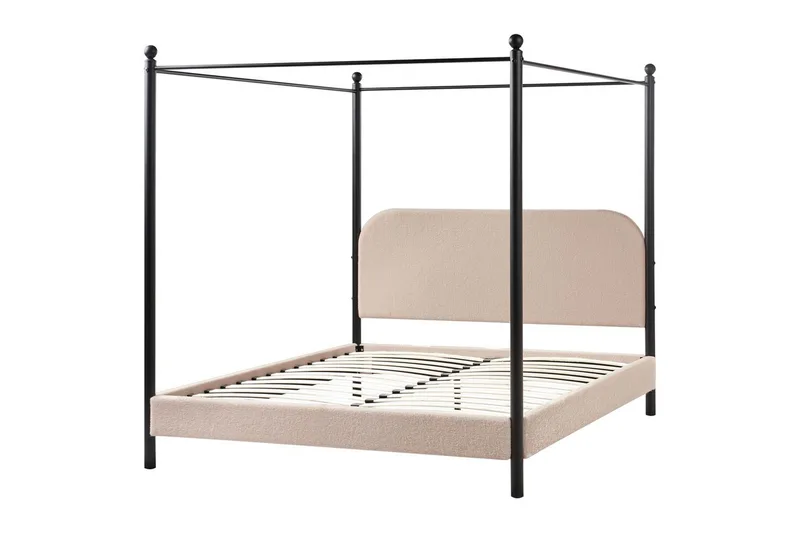 Himmelseng Dannemois, Taupe, svart, 160x200 cm