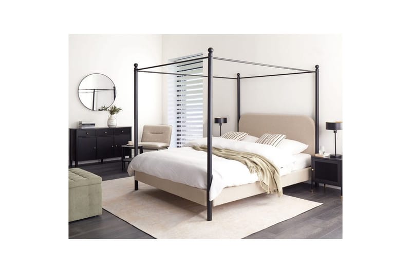 Himmelseng Dannemois - Taupe, svart, 160x200 cm - Møbler - Senger - Himmelseng