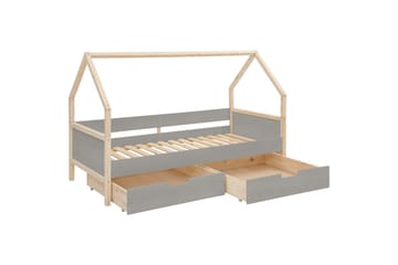 Himmelseng Square Line Grå, 205x96x133 cm - Grå, 205x96x133 cm - Møbler - Senger - Himmelseng