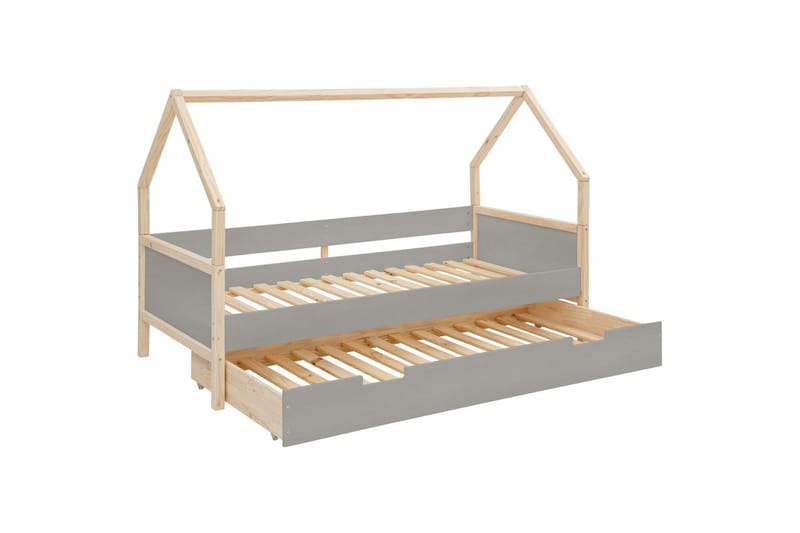 Himmelseng Square Line Grå, 205x96x133 cm - Grå, 205x96x133 cm - Møbler - Senger - Himmelseng