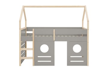 Himmelseng Square Line med panel Grå - Grå - Møbler - Senger - Himmelseng