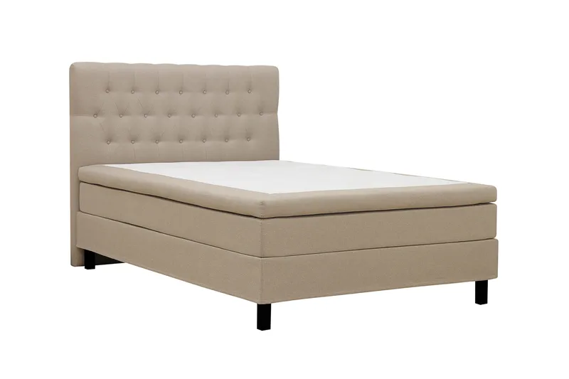 HVILA Classic komplett sengepakke 120x200 cm, kontinentalseng med diamantmønstret sengegavl - Beige - Møbler - Senger - Kontinentalsenger