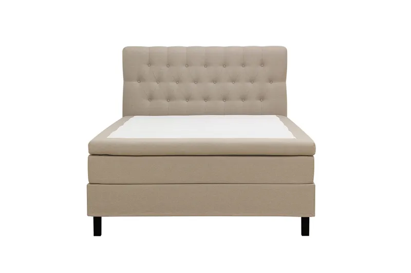 HVILA Classic komplett sengepakke 120x200 cm, kontinentalseng med diamantmønstret sengegavl, Beige