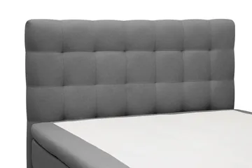 HVILA Classic komplett sengepakke 120x200 cm, kontinentalseng med rutete sengegavl - Grå - Møbler - Senger - Kontinentalsenger