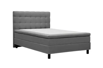 HVILA Classic komplett sengepakke 120x200 cm, kontinentalseng med rutete sengegavl - Grå - Møbler - Senger - Kontinentalsenger