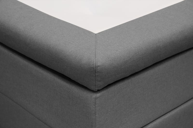 HVILA Classic komplett sengepakke 120x200 cm, kontinentalseng med rutete sengegavl - Grå - Møbler - Senger - Kontinentalsenger