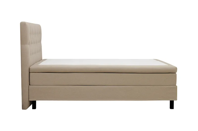 HVILA Classic komplett sengepakke 140x200 cm, kontinentalseng med diamantmønstret sengegavl - Beige - Møbler - Senger - Kontinentalsenger