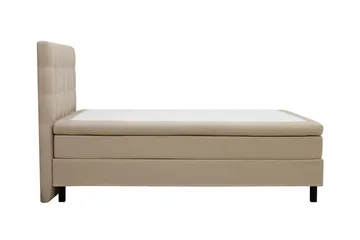 HVILA Classic komplett sengepakke 140x200 cm, kontinentalseng med rutete sengegavl - Beige - Møbler - Senger - Kontinentalsenger