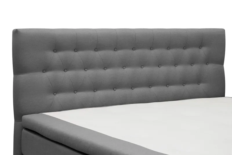 HVILA Classic komplett sengepakke 160x200 cm kontinentalseng med diamantmønstret sengegavl - Grå - Møbler - Senger - Kontinentalsenger