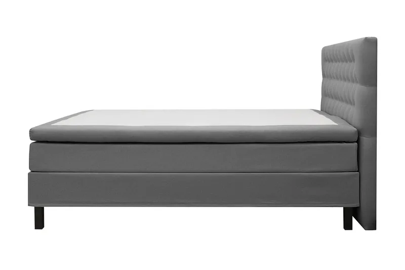 HVILA Classic komplett sengepakke 160x200 cm kontinentalseng med diamantmønstret sengegavl - Grå - Møbler - Senger - Kontinentalsenger