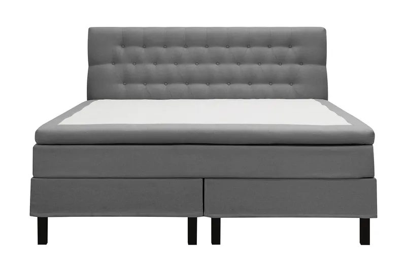 HVILA Classic komplett sengepakke 160x200 cm kontinentalseng med diamantmønstret sengegavl - Grå - Møbler - Senger - Kontinentalsenger
