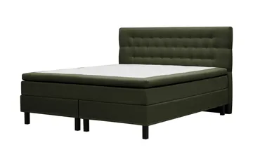 HVILA Classic komplett sengepakke 160x200 cm kontinentalseng med diamantmønstret sengegavl - Grønn - Møbler - Senger - Kontinentalsenger
