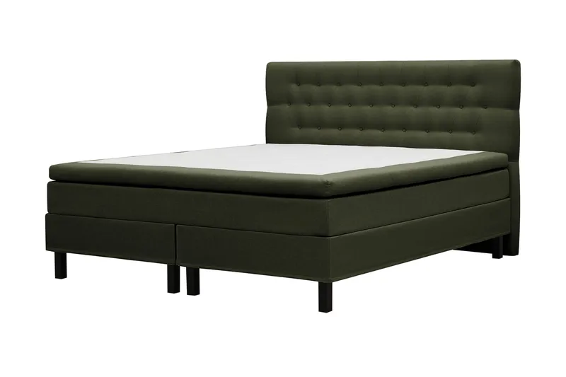 HVILA Classic komplett sengepakke 160x200 cm kontinentalseng med diamantmønstret sengegavl - Grønn - Møbler - Senger - Kontinentalsenger